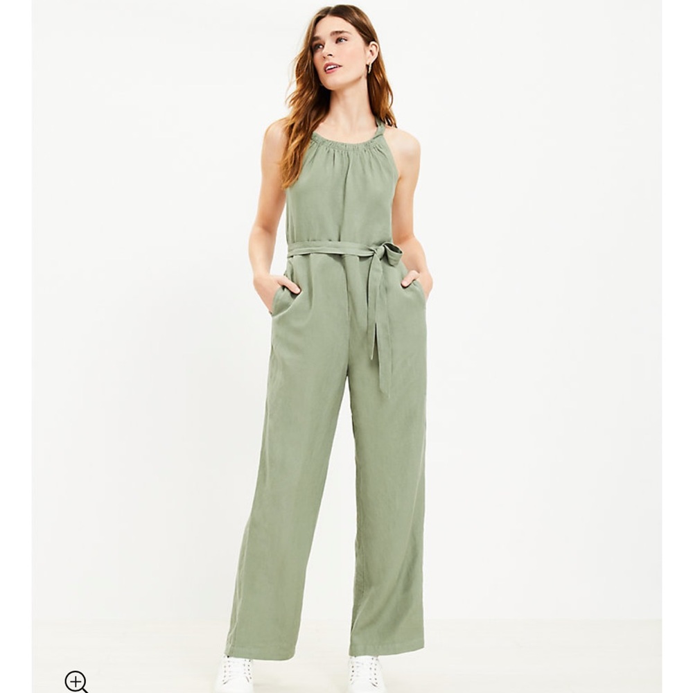 Loft Belted Scoop Neck Jumpsuit